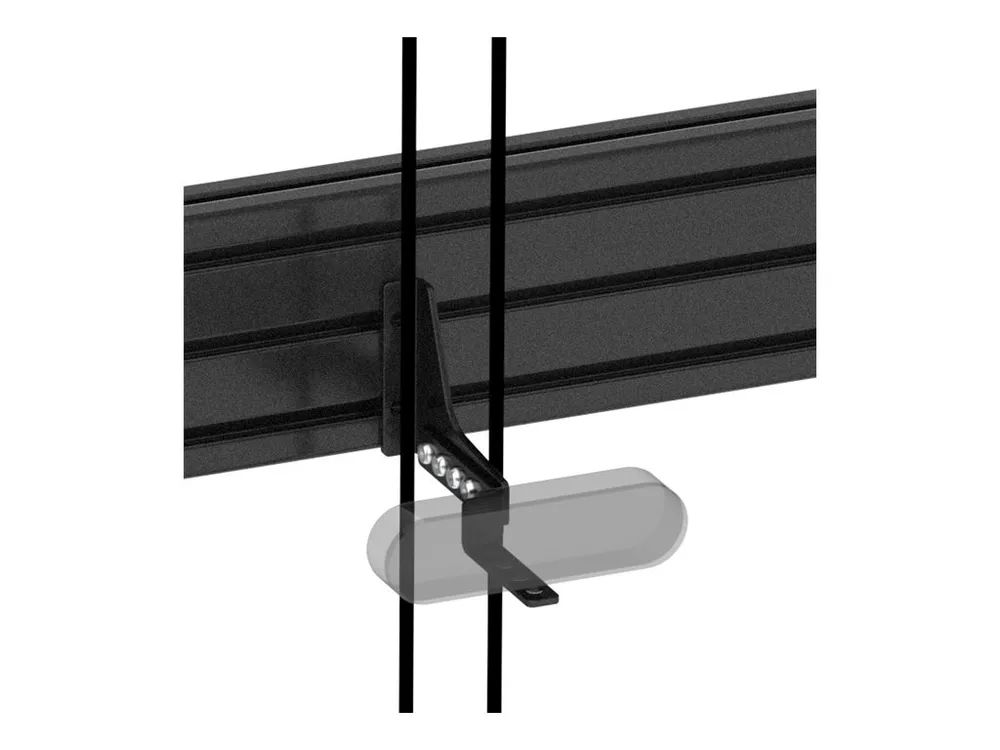 Vision Befestigungskit (Wandmontage, Schienenmontagesockel) - robust - für 2 LCD-Displays - Querformat - Stahl, Aluminium - Schwarz - Bildschirmgröße: 140-191 cm (55"-75")