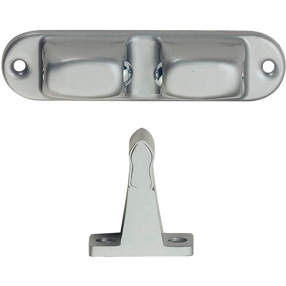 KWS Türhalter 1083 mit verstellbarer Druckkugel, Wandab. 70mm,Alu/Stahl silber lack.