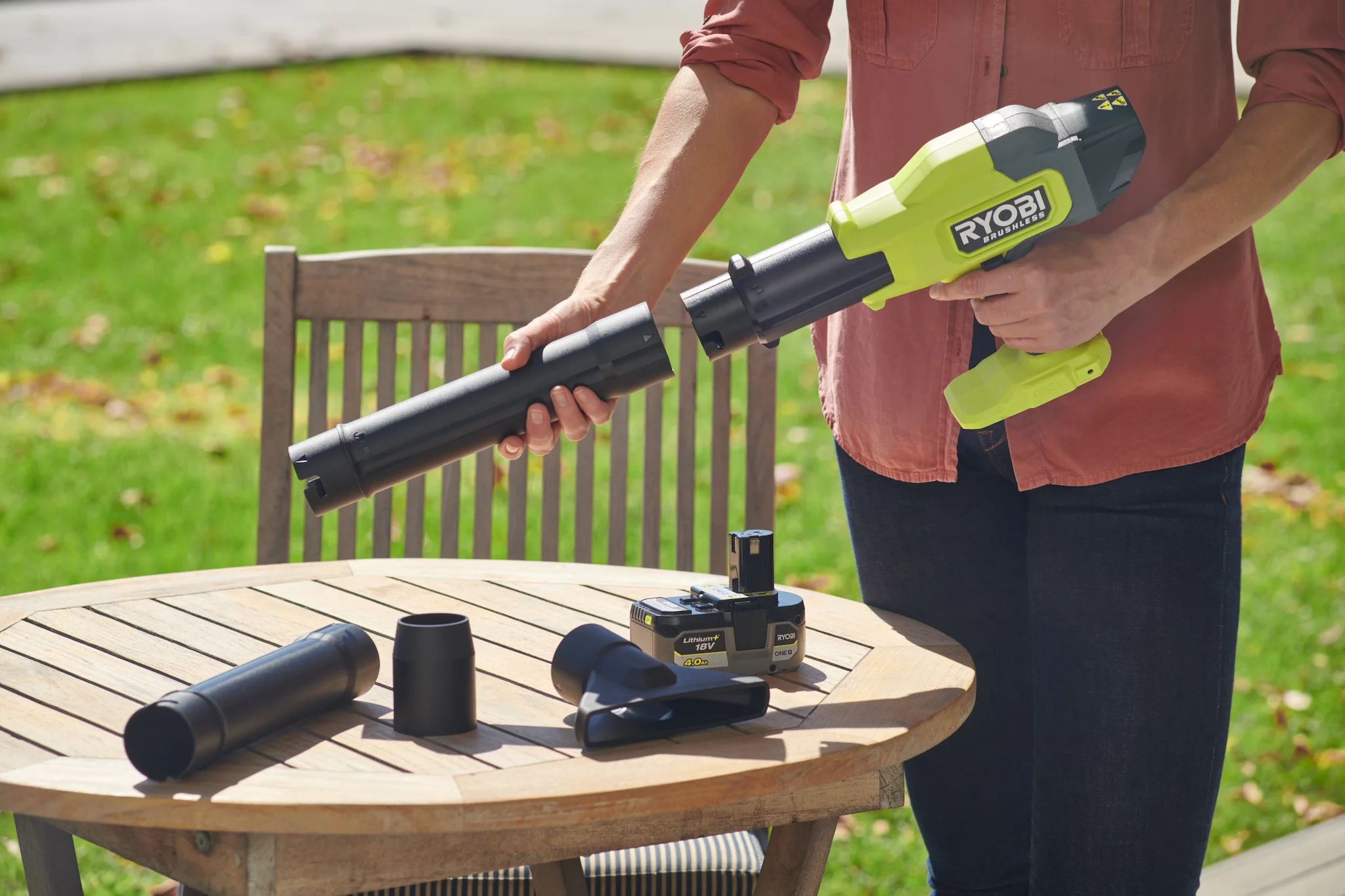 RYOBI 18 V ONE+ Brushless Akku-Laubgebläse, RY18BLCXA-0 Compact Open-Box