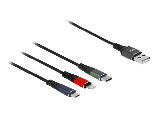 Delock Lightning-Kabel, nur zum Aufladen - USB männlich zu Micro-USB Typ B, Lightning, 24 pin USB-C männlich