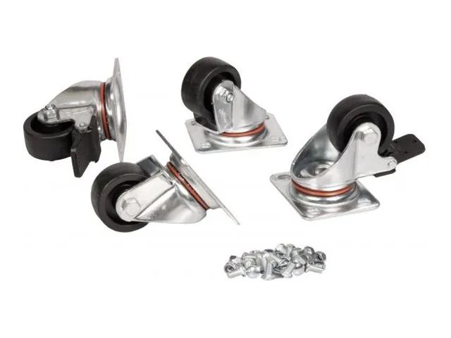 Equip Steckgehäuse-Rollensatz - Schwarz (Packung mit 4 Stück)