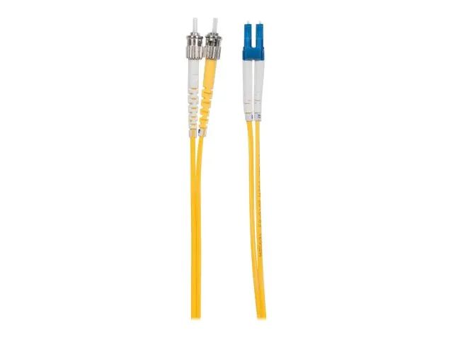 Intellinet Fiber Optic Patch Cable, OS2, LC/ST, 2m, Yellow, Duplex, Single-Mode, 9/125 µm, LSZH, Fibre, Lifetime Warranty, Polybag - Patch-Kabel - ST Einzelmodus (M)
