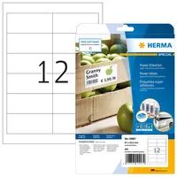 HERMA Etiketten A4 97x42.3 mm weiß extrem stark haftend Papier matt 300 St. - Weiß - Rechteck - Permanent - Papier - Matte - Laser/Inkjet