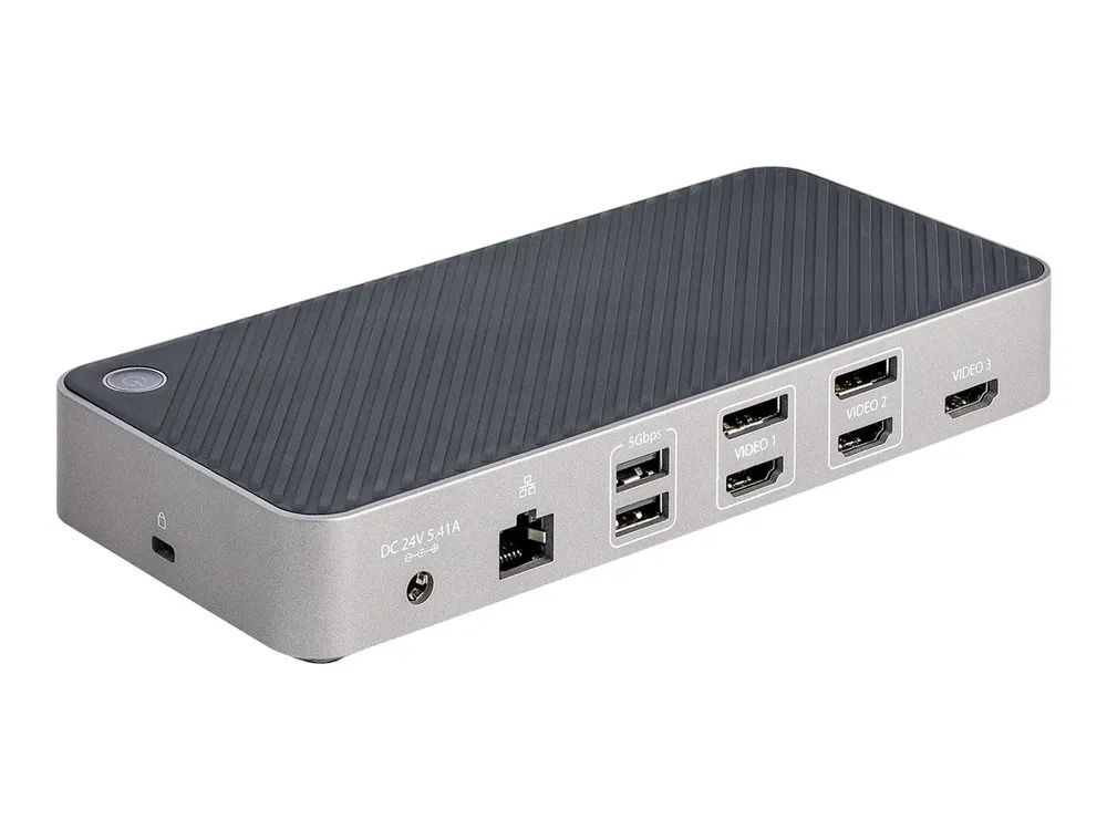 StarTech.com USB-C Triple Monitor Docking Station - HDMI/DP Triple 4k USB-C Dock - 5x USB Hub - GbE - 100W PD - Universal Multi Monitor Docking Station - Thunderbolt 3/4 Compatible (116E-USBC-DOCK)