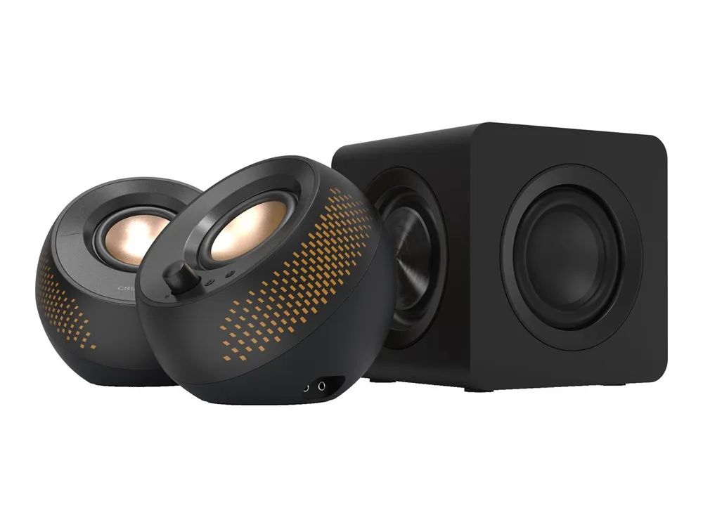 Creative Labs Creative Pebble X Plus - Lautsprechersystem - für PC - 2.1-Kanal - kabellos - Bluetooth - 15 Watt (Gesamt)