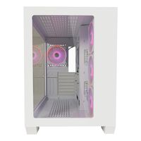 LC-Power Gaming 807W - Midi Tower - PC - Weiß - ATX - EATX - micro ATX - Mini-ITX - Metall - Kunststoff - Gehärtetes Glas - Blau - Grün - Rot