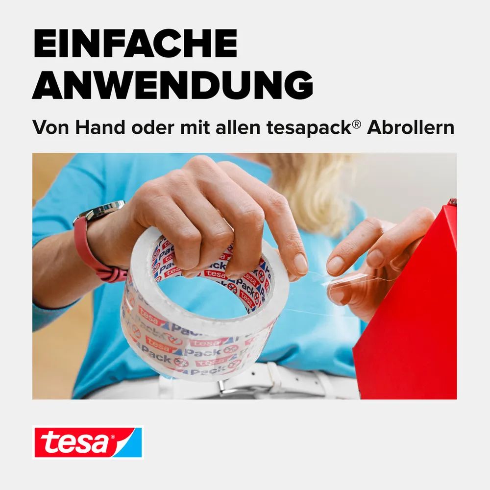 Tesa Tesapack - Packband - 50 mm x 66 m - Polypropylen