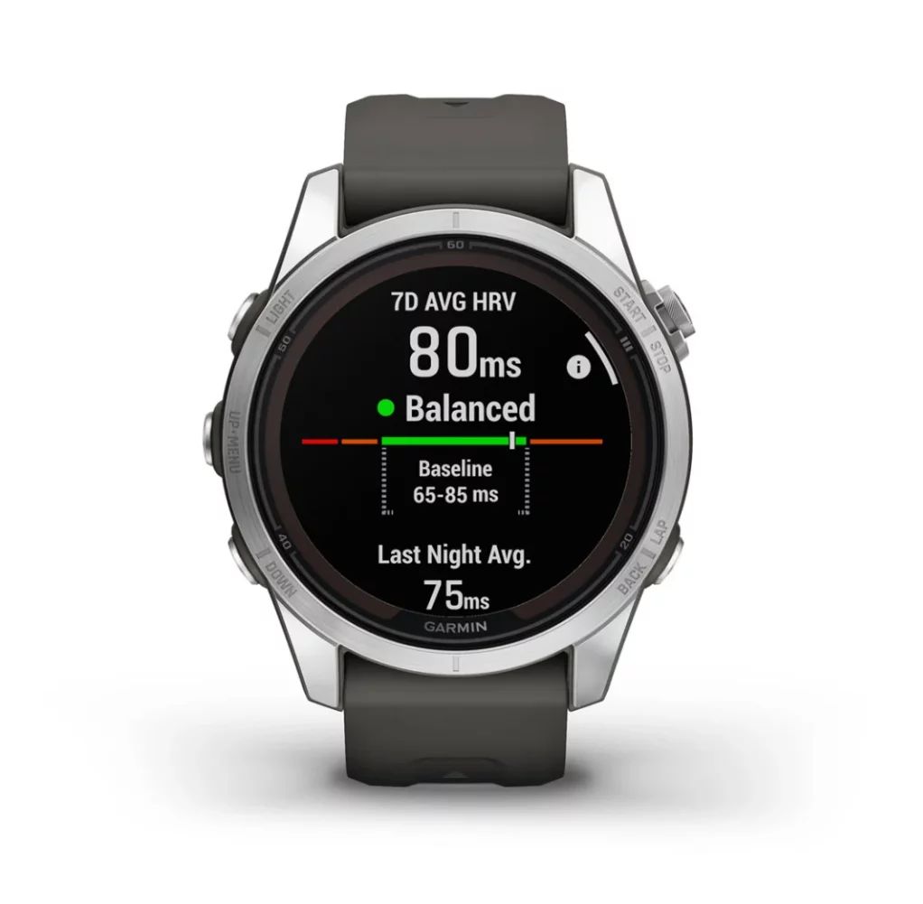Garmin Fenix 7S Pro Solar, Graphit/Edelstahl