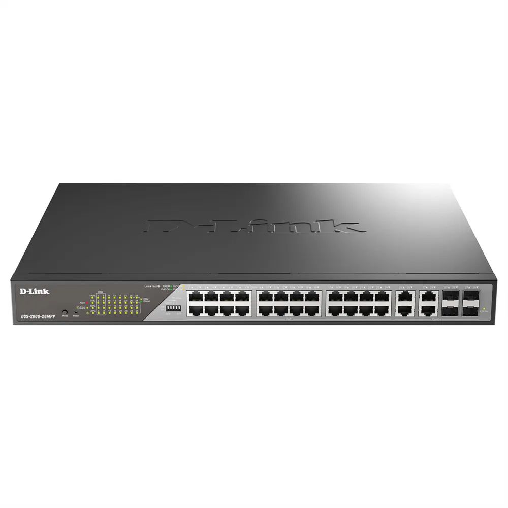 D-Link DSS 200G-28MPP - Switch - managed - 24 x 10/100/1000 (PoE)