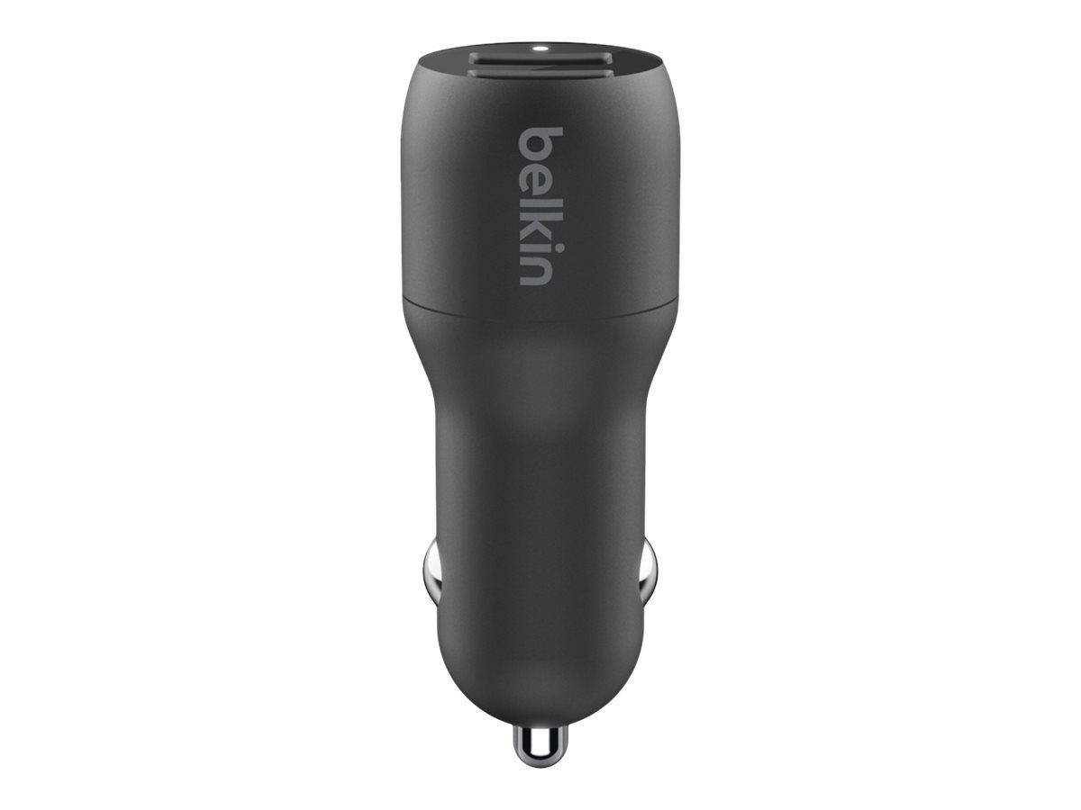 Belkin BoostCharge Dual Charger - Auto-Netzteil - 24 Watt - 4.8 A - 2 Ausgabeanschlussstellen (USB)