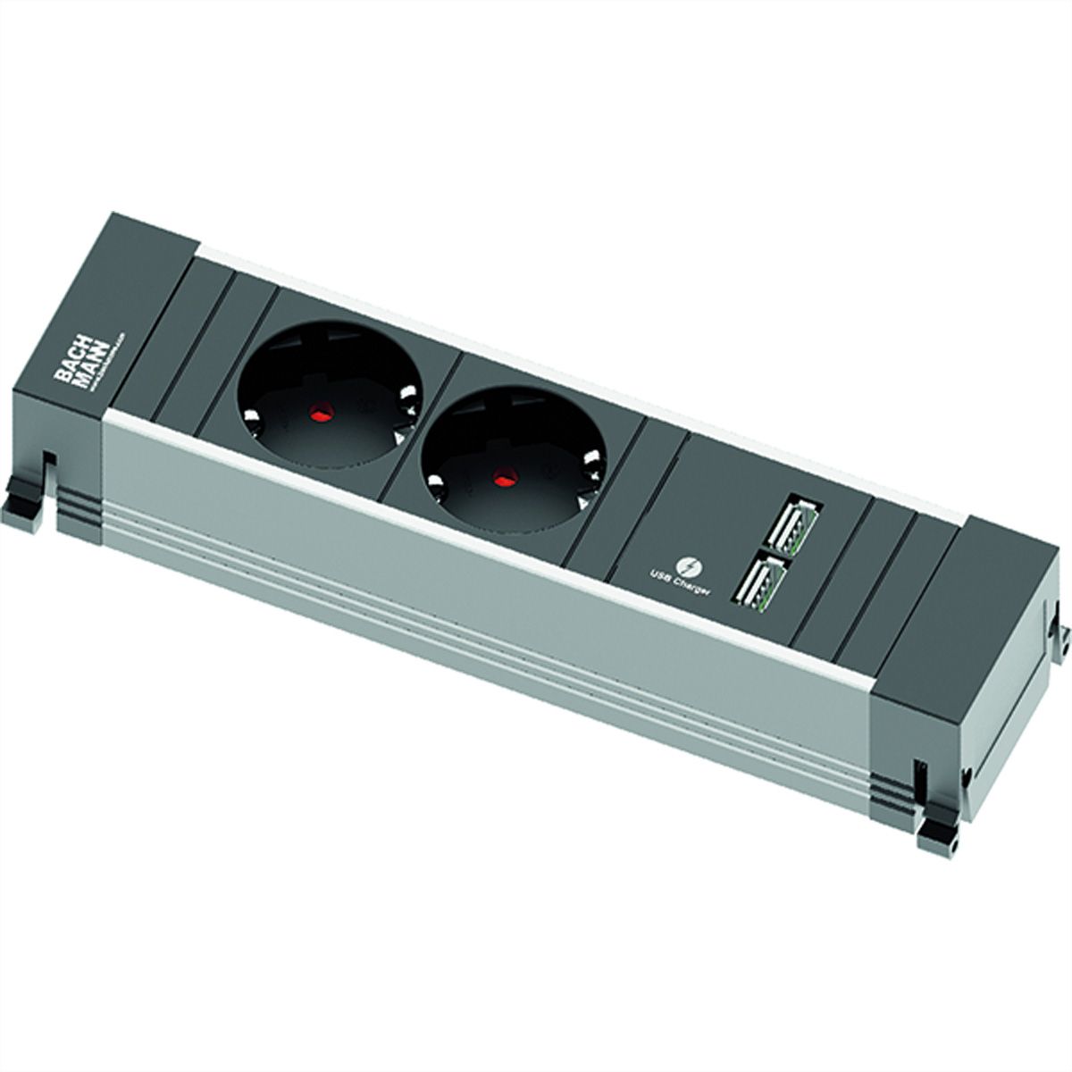 Bachmann POWER FRAME - 3-way - Steckdosenleiste - Eingabe, Eingang GST18 - Ausgangsanschlüsse: 2 (Stromversorgung, 4-poliger Mini-USB Typ A)