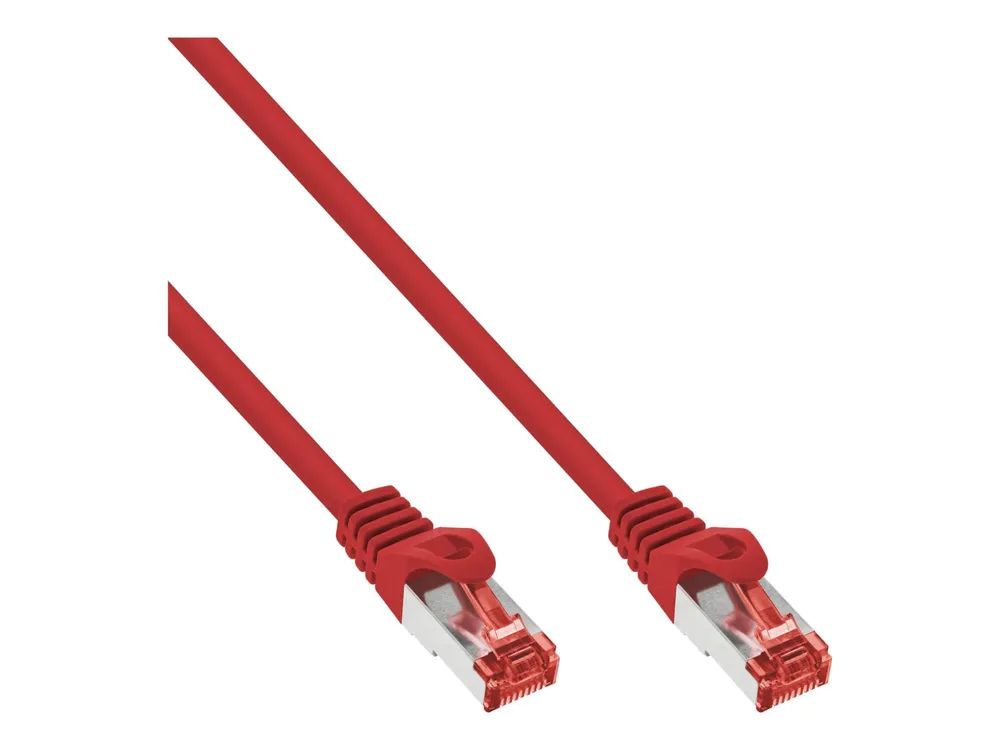 InLine Patchkabel - S/FTP (PiMf) - Cat.6 - halogenfrei - Kupfer - rot - 2m