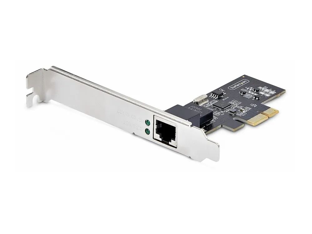 StarTech.com 1-Port 2.5G NBASE-T PCIe Network Card, Computer Network Interface Card, Intel I225-V, Single-Port Ethernet, Multi-Gigabit NIC (PR12GI-NETWORK-CARD)