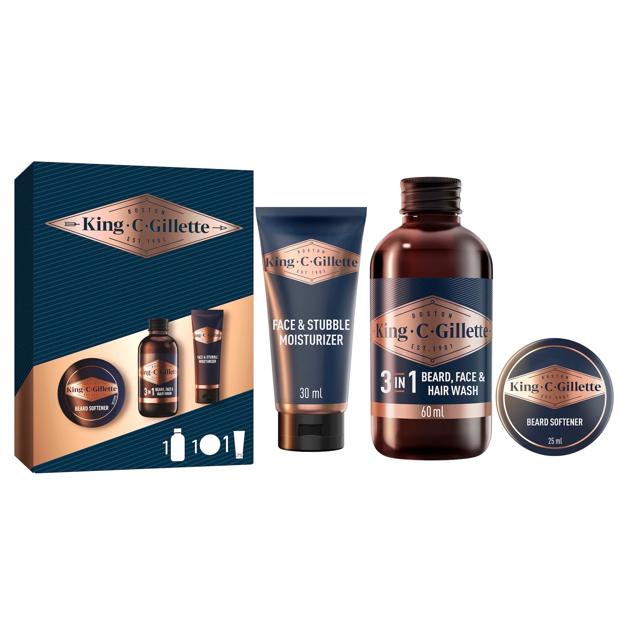 King C. Gillette Bartpflege Probierset Minis