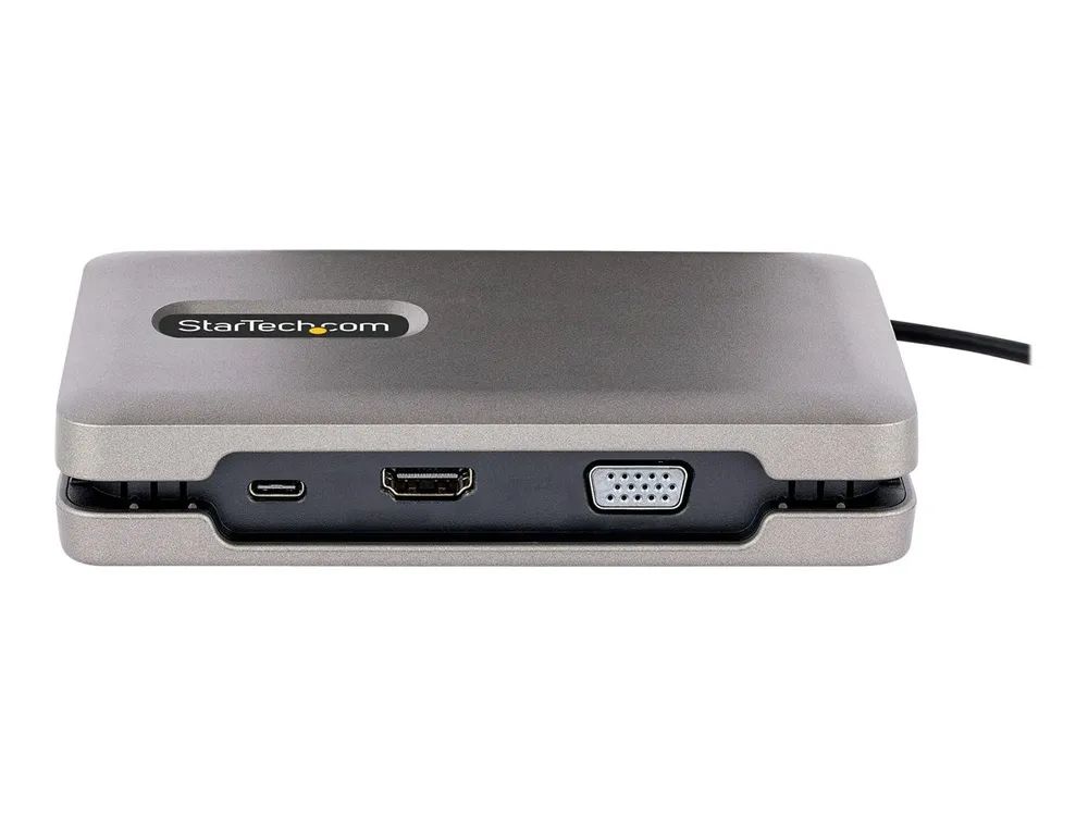 StarTech.com USB-C Multiport Adapter with USB-C DP Alt Mode Video Output / 4K HDMI 2.0 / VGA, USB-C Dual Monitor Docking Station, 100W PD Pass-Through, USB Type C Mini Dock/MST Adapter Hub - 2x USB-A 10Gbps, GbE (DKM31C3HVCPD)