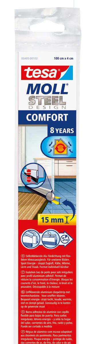 tesamoll® Insulation COMFORT Türdichtschiene, selbstklebend, grau