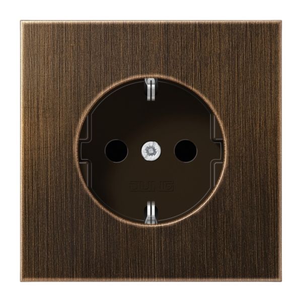 JUNG SCHUKOSteckdose, 16 A 250V ~, Messing, Serie LS, Messing antik