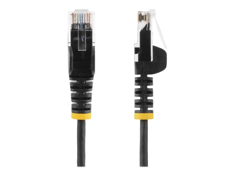 StarTech.com 1,5 m Cat6-Kabel - Schlankes Cat6-Patchkabel - Schwarz - Snagless RJ45-Anschlüsse - Gigabit-Ethernet-Kabel - 28 AWG (N6PAT150CMBKS)
