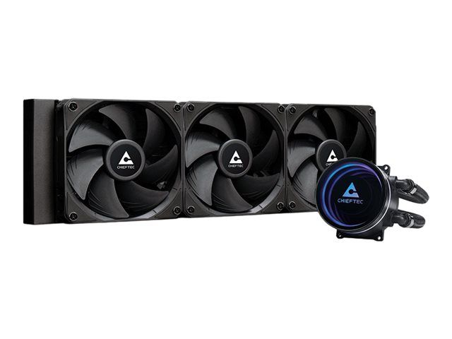 Chieftec Iceberg 360 DARK - Prozessor-Flüssigkeitskühlsystem - Kühlergröße: 360 mm - (für: LGA1150, LGA1151, LGA1155, LGA1156, LGA1200, LGA1700, LGA1851, AM2, AM2+, AM3+, AM4, AM5, FM1, FM2, FM2+)