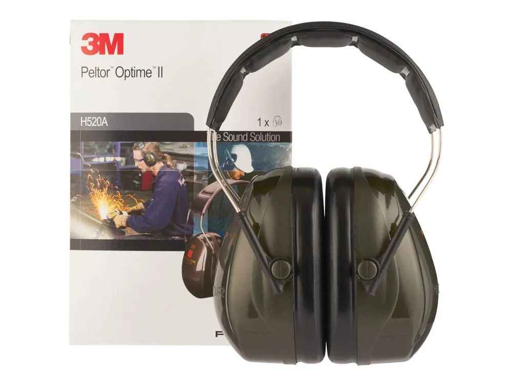 3M Peltor Optime II H520A-407-GQ - Ohrenschützer - SNR: 31 dB - NRR: 31 dB - Polyurethanschaum, ABS-Kunststoff, Polyvinylchlorid (PVC)