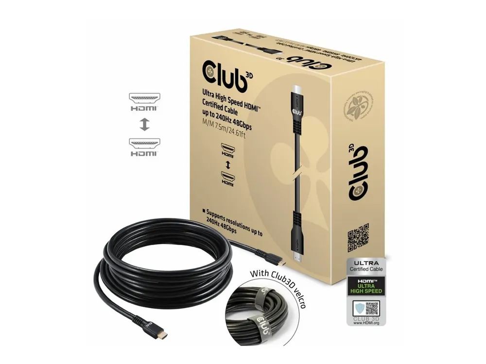 Club 3D Ultra High Speed - HDMI-Kabel - HDMI männlich zu HDMI männlich - 7.5 m - 4K240Hz (3840 x 2160)