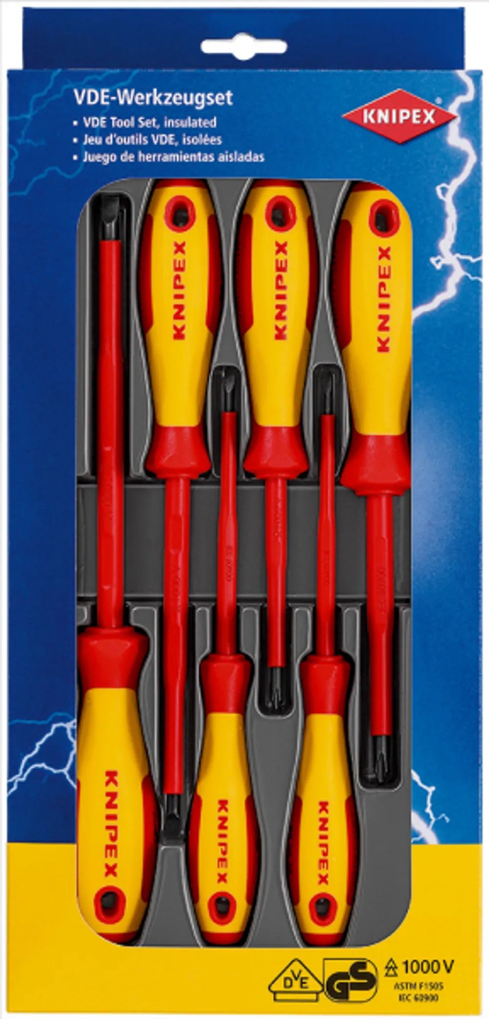 KNIPEX Schraubendreher-Set, 6-teilig