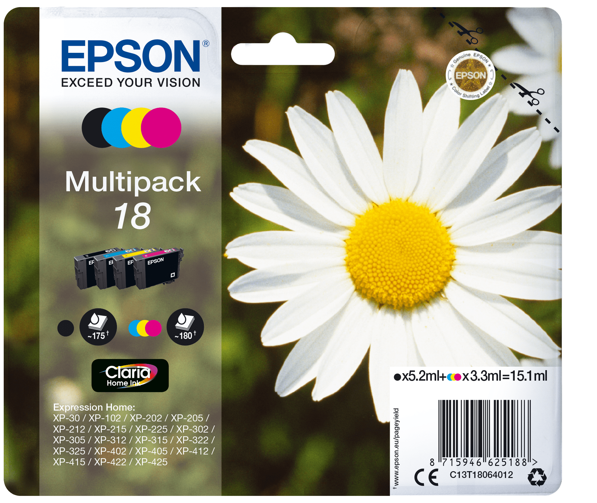 Epson 18 Tinte Gänseblume Multi, Standard, 4 Farb.