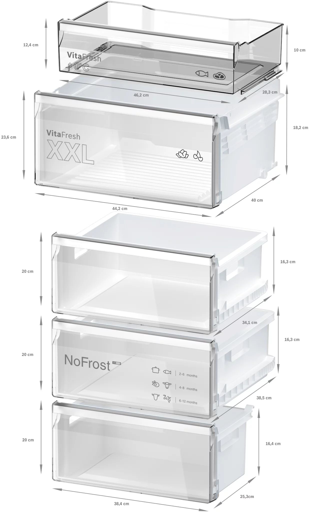 Bosch KGN36VXCT Stand-Kühl-Gefrierkombination