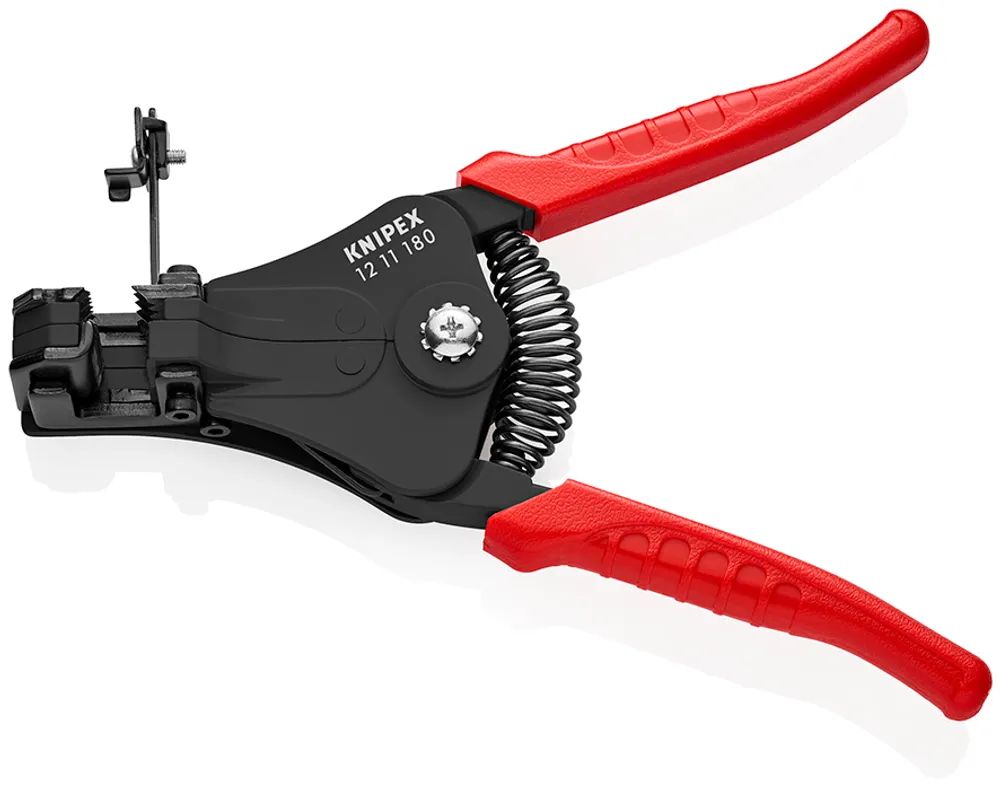 KNIPEX Abisolierzange mit Formmessern mit Kunststoff-Griffhüllen schwarz lackiert 180 mm