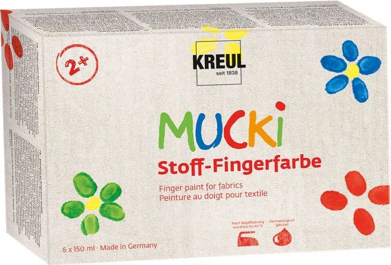 C. Kreul GmbH & Co.KG MUCKI Stoff-Fingerfarbe 6er Set 150 ml