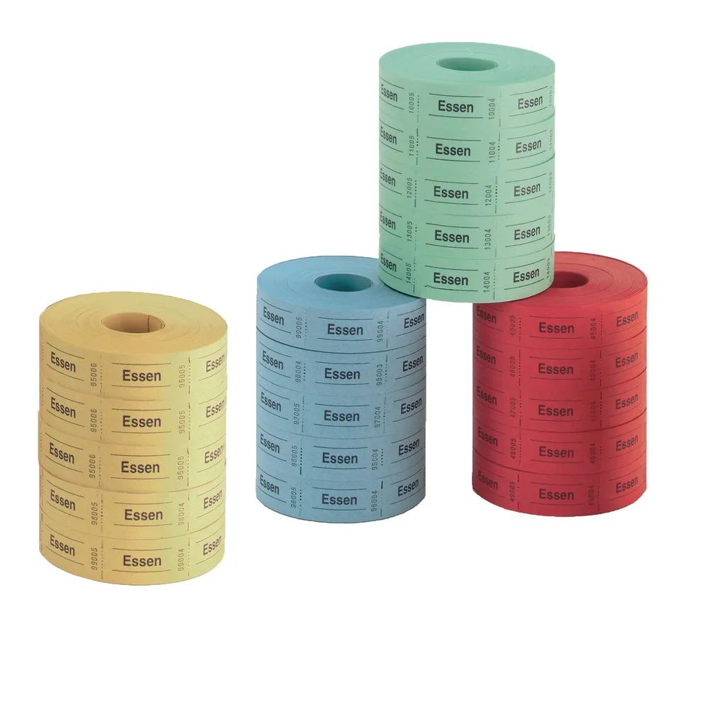herlitz Essenmarken 5 x 1000 Abrisse fortlaufend nummeriert 5 Rollen