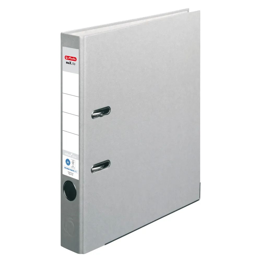 herlitz Ordner maX.file nature plus, A4, 5cm, grau