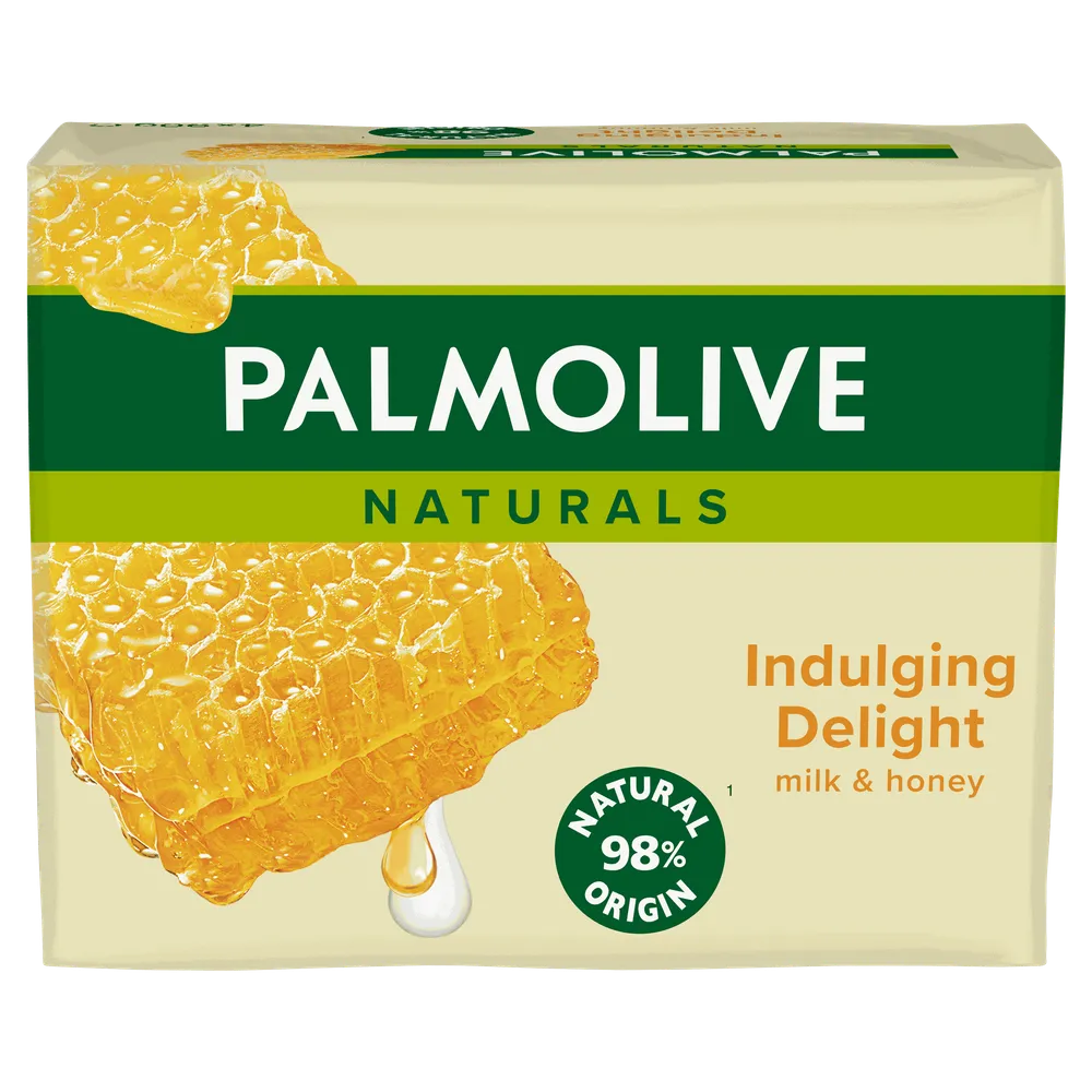 Palmolive Naturals Milch & Honig Feste Seife, 4x 90 g
