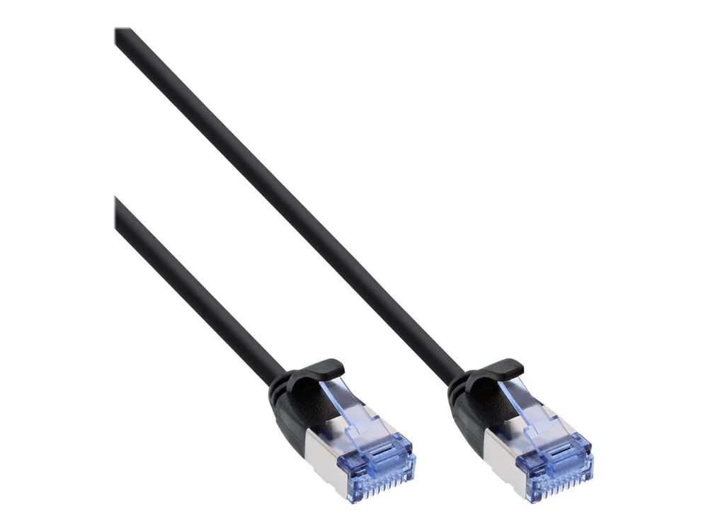 InLine Patchkabel slim - U/FTP PiMf - Cat.6A - schwarz - 1,5m