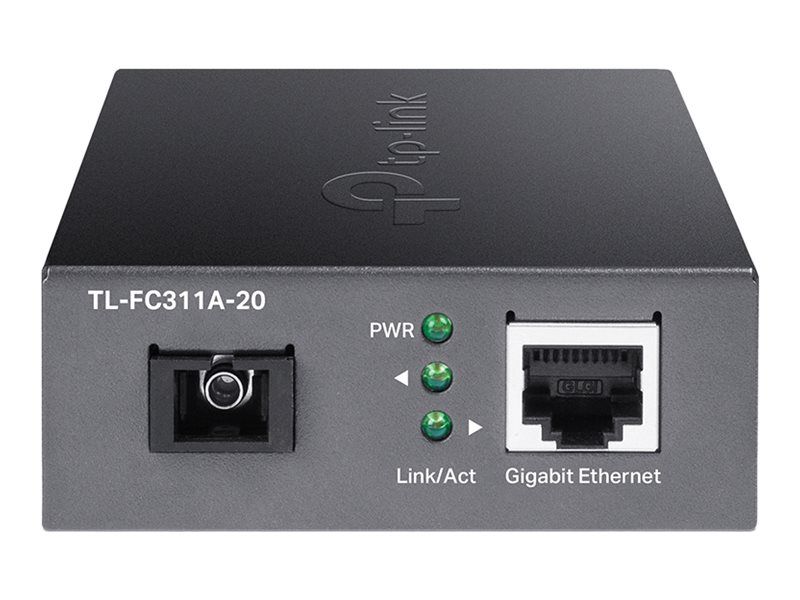 TP-LINK TL-FC311A-20 - V1 - Medienkonverter - 1GbE - 1000Base-T, WDM, 1000Base-SC - RJ-45 / SC Single-Modus - bis zu 20 km - 1310 (RX)