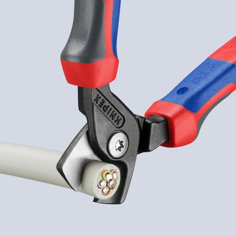 KNIPEX StepCut® Kabelschere mit Comfort-Griffen brüniert 160 mm