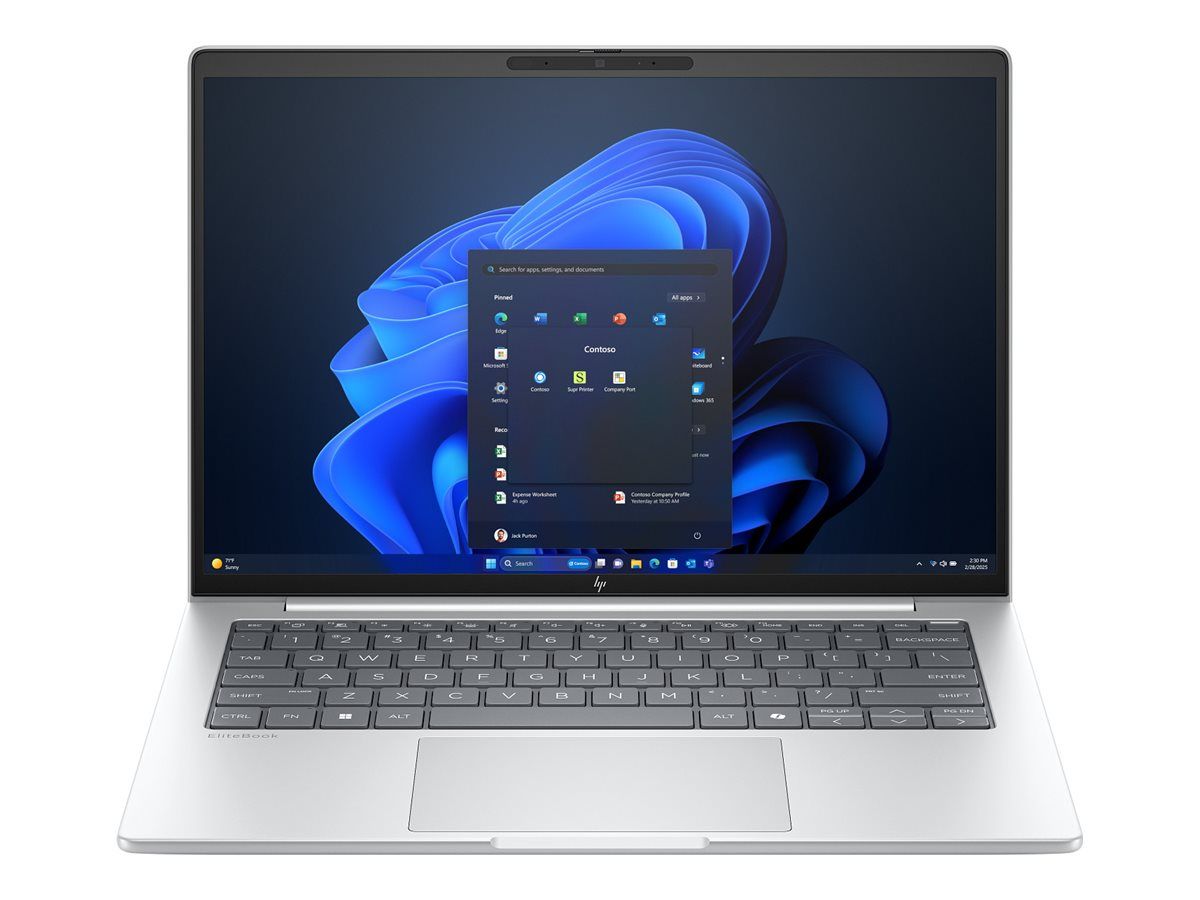 HP EliteBook 8 G1i Notebook AI - 174°-Scharnierdesign - Intel Core Ultra 7 255U / 2 GHz - Win 11 Pro - Intel Graphics - 16 GB RAM - 512 GB SSD NVMe - 35.6 cm (14")
