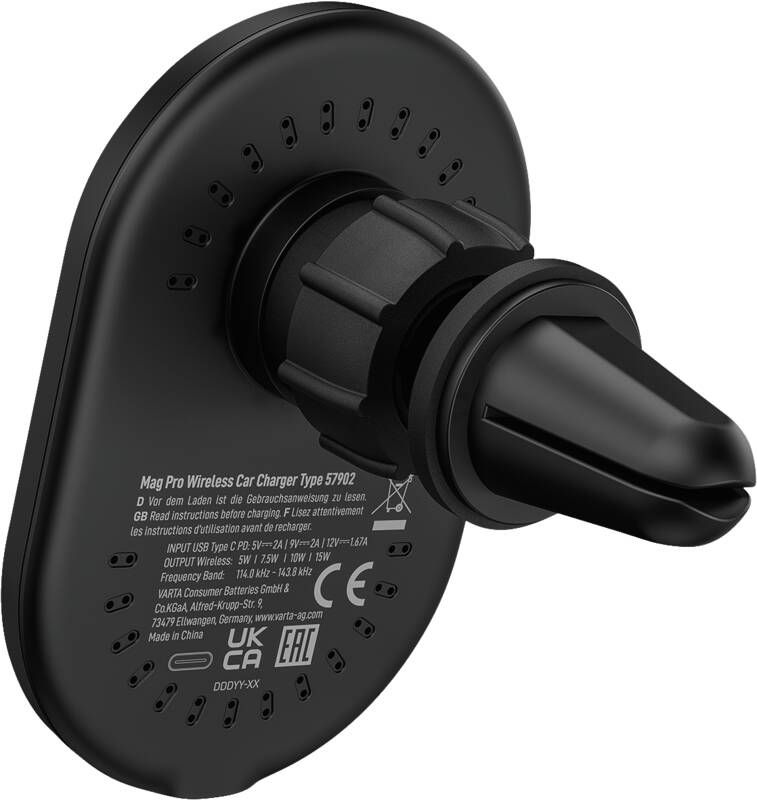 Varta KFZ-Ladegerät Mag Pro Wireless Car Charger