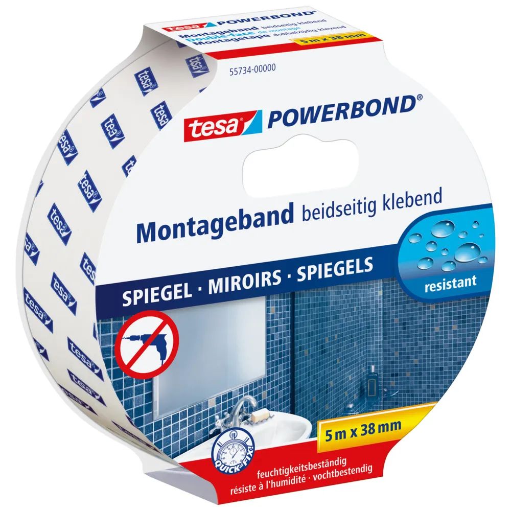Tesa 55734 - Doppelseitiges Klebeband - 38 mm