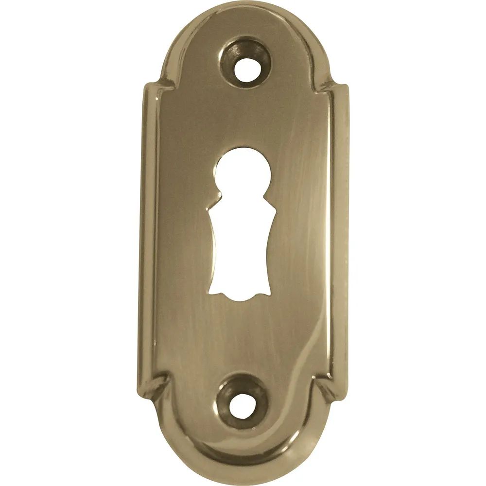 Grundmann Oval-Schlüsselrosette BB, Gr. 32 x 74, Messing pol