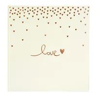 Goldbuch Raining Hearts - Beige - 60 Blätter - Gehäusebindung - Polyurethan - Weiß - 300 mm