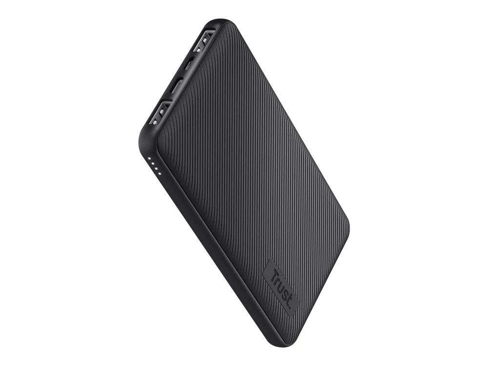 Trust Primo Ultra-thin - Powerbank - 10000 mAh - 37 Wh - 15 Watt - 3 A - Fast Charge - 3 Ausgabeanschlussstellen (2 x USB, USB-C)