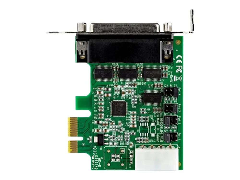 StarTech.com 4 Port Serielle PCI Express RS232 Adapter Karte - PCIe Serielle Host Controller Karte - PCIe zu Seriell DB9 - 16950 UART - Niedrig Profil Erweiterungskarte - Windows & Linux (PEX4S953LP)