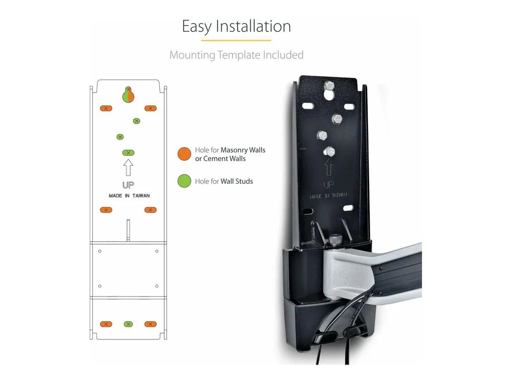 StarTech.com Articulating TV Wall Mount, VESA Wall Mount Supports 65 inch/99lb/Flat/Curved TVs, Retractable Low Profile Wall Mount TV Bracket, Adjustable Corner TV Wall Mount, Swivel/Rotation/Tilt (TV-WALL-MOUNT-65FS)