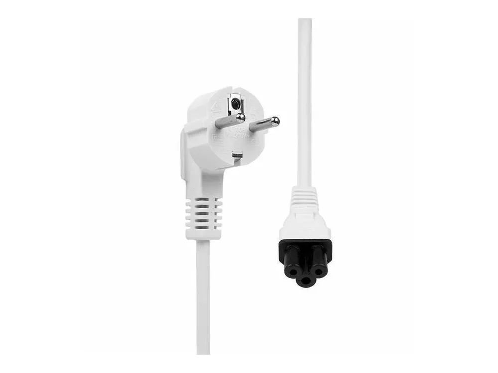 MicroConnect Power Cord CEE 7/7 - C5 White Angled Schuko White - Kabel - Strom/Netzteil