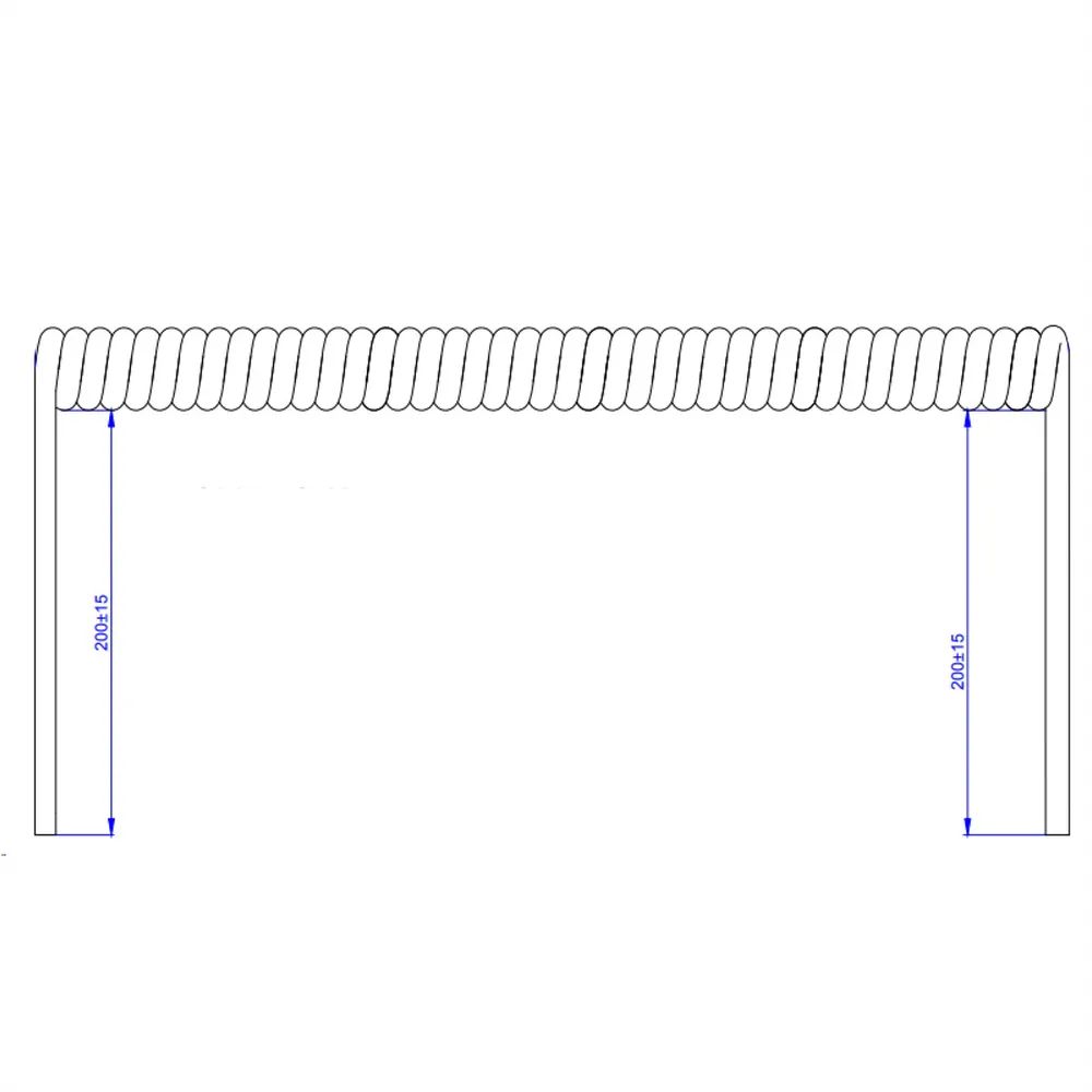 BACHMANN Wendelleitung 1,5m-6m ws 0,2m gerade, H05VV-F 3G1,5mm², glatt geschnitten