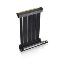 Thermaltake PCI-E 4.0 Dual 90° Riser Cable schwarz - Kabel - 0,13 m
