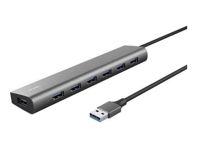 Trust Halyx - Hub - 7 x USB 3.2 Gen 1 + 1 x USB-C (Stromdurchsatz)