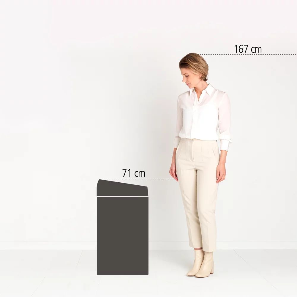 Brabantia Touch Bin, 60L - Brilliant Steel