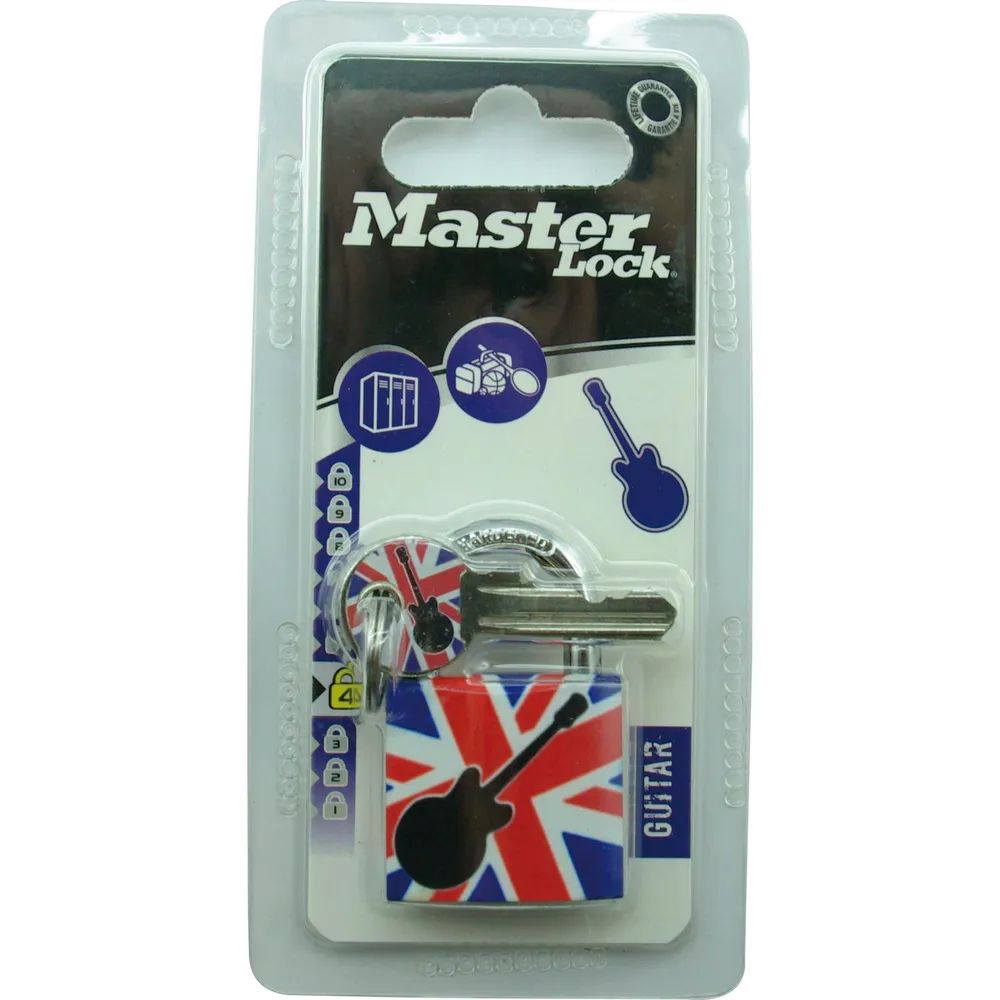 MASTER LOCK Vorhangschloss Guitar mit Schlüssel, Breite 30 mm, verschsp., SB